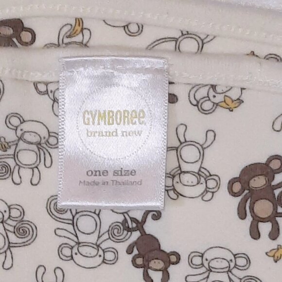 2007 Gymboree Monkey See Monkey Do Double Sided Lovey Security Blanket 32" X 27" - Picture 7 of 7